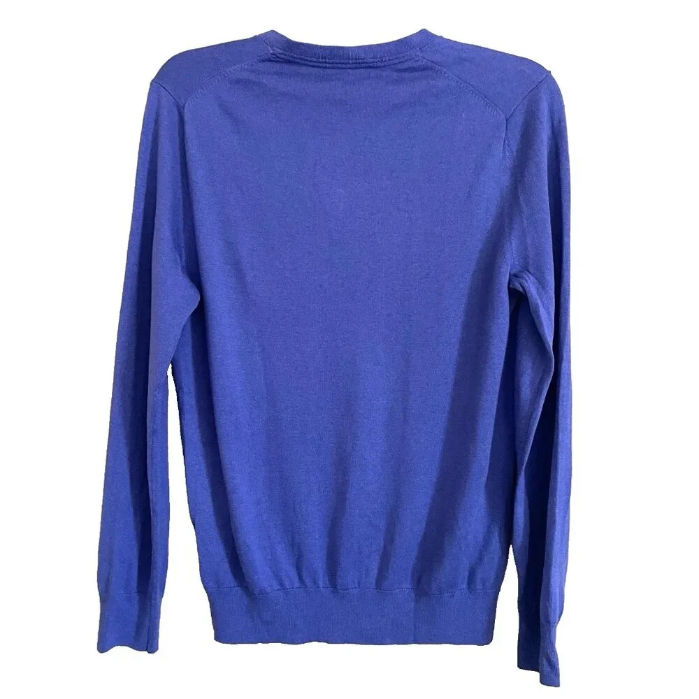 Banana Republic Purple Sweater Men's Medium Lightweight Luxury Blend V-neck NWT